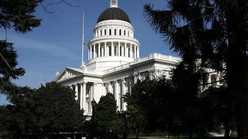 View of the California State Capitol building.