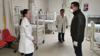 Gobernador de Hidalgo visita hospital