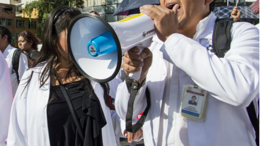 Protesta de médicos