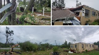 Posible tornado toca tierra en DeLand.