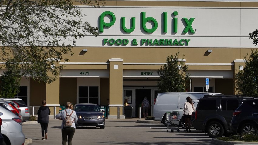 DELRAY BEACH, FLORIDA – JANUARY 29: A Publix Food & Pharmacy store where COVID-19 vaccinations were being administered on January 29, 2021 in Delray Beach, Florida.  Florida Gov. Ron DeSantis announced recently that COVID-19 vaccine will be available by appointment only at all Publix pharmacies located in Palm Beach County and other select locations across the state. (Photo by Joe Raedle/Getty Images)