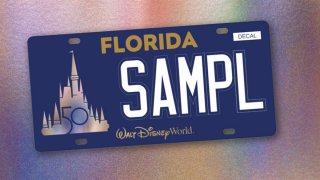 Placa de Florida en celebración a los 50 años de Disney World