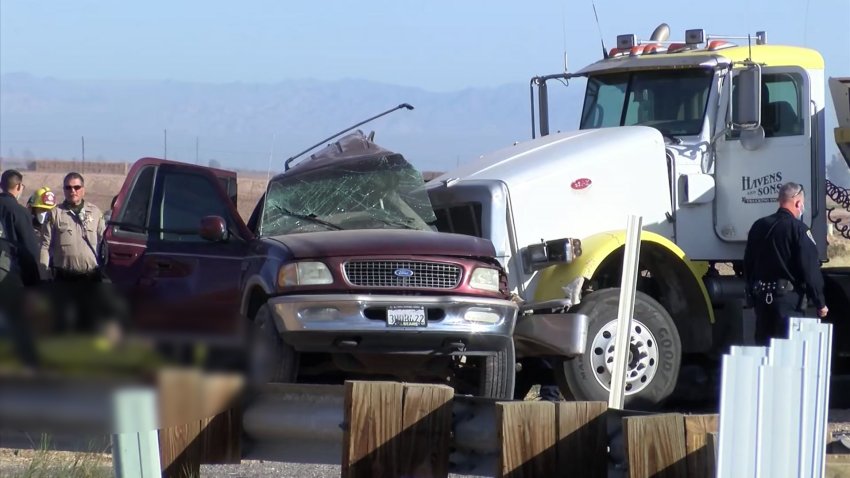 At least 15 people died and 12 were hospitalized after a crash between an SUV and a semi-truck in Imperial County.