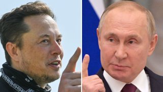 Elon Musk y Vladimir Putin.