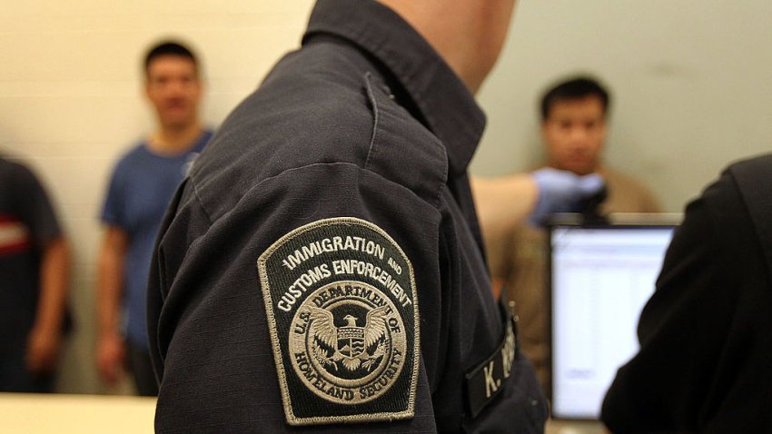 PHOENIX – APRIL 28:  Undocumented Mexican immigrants are photographed while being in-processed at the Immigration and Customs Enforcement (ICE), center on April 28, 2010 in Phoenix, Arizona. Across Arizona, city police and county sheriffs’ departments turn over detained immigrants to ICE, which deports them to their home countries. Last year ICE deported some 81,000 illegal immigrants from the state of Arizona alone, and with the passage of the state’s new tough immigration enforcement law, the number of deportations could rise significantly.  (Photo by John Moore/Getty Images)