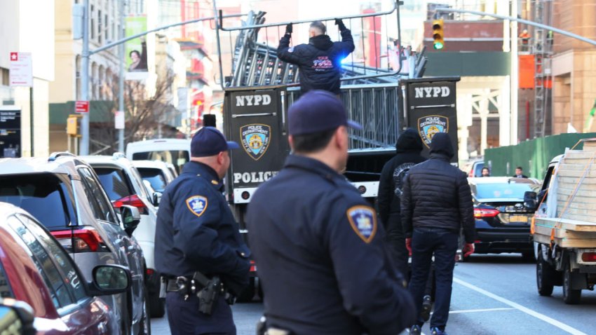 barricades manhattan criminal court