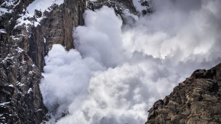 Foto de archivo de una avalancha.