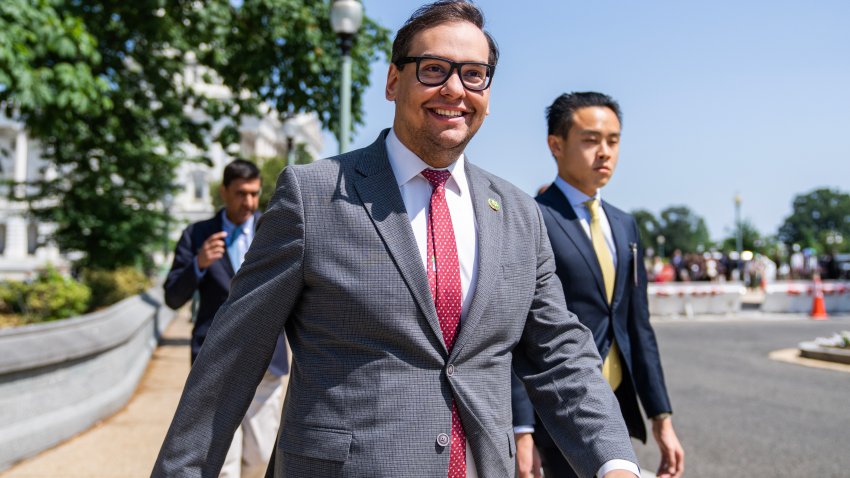 UNITED STATES – MAY 18: Rep. George Santos, R-N.Y., is seen outside the U.S. Capitol after the last votes of the week on Thursday, May 18, 2023.