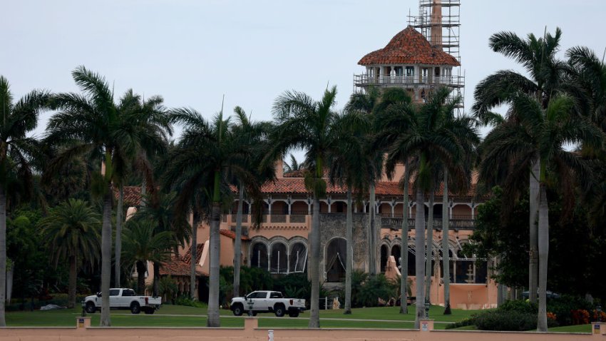 PALM BEACH, FLORIDA – JUNE 08: Former U.S. President Donald Trump’s Mar-a-Lago estate is seen on June 08, 2023 in Palm Beach, Florida. Reports indicate that the Department of Justice is preparing to ask a  grand jury to indict former president Donald Trump for violating the Espionage Act and for obstruction of justice after documents, with some marked Top Secret, were seized when the FBI searched the estate.  (Photo by Joe Raedle/Getty Images)