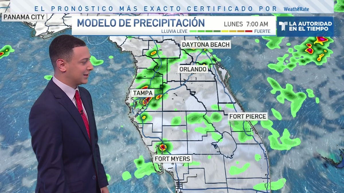 Pronostico del inicio de la semana para Tampa y Orlando Telemundo