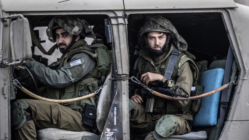 SDEROT, ISRAEL – OCTOBER 09: Israeli forces increase security measures at the Gaza border in Sderot, Israel on October 09, 2023. (Photo by Mostafa Alkharouf/Anadolu Agency via Getty Images)