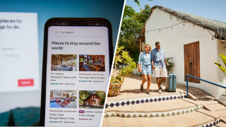 Foto del app de Airbnb