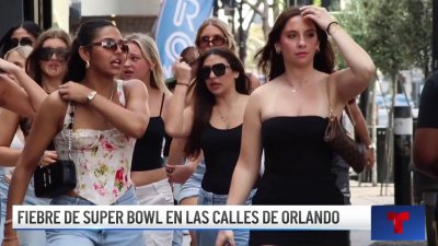 Se llenan las calles de Downtown Orlando por el Super Bowl