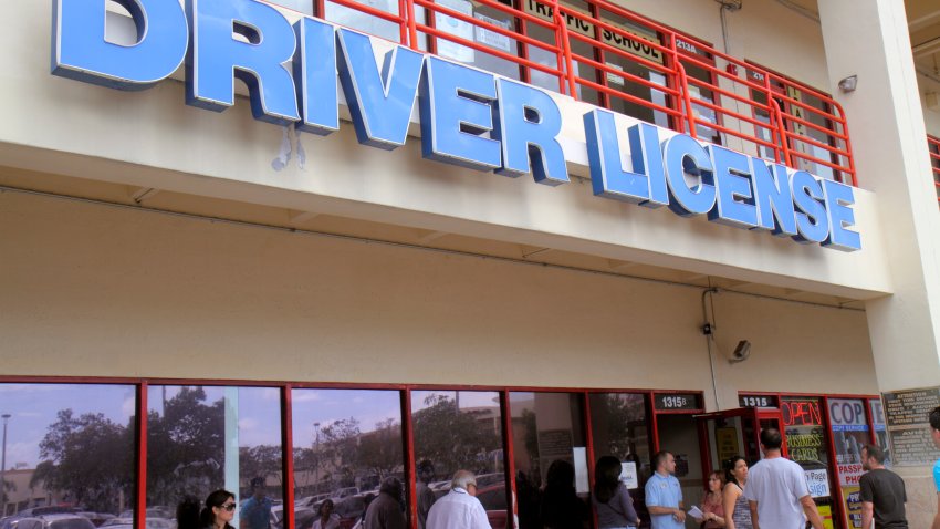 The entrance to the Driver License Service Center. (Photo by: Jeff Greenberg/Universal Images Group via Getty Images)