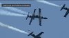 Captado en video: dos jets se tocan durante espectáculo aéreo