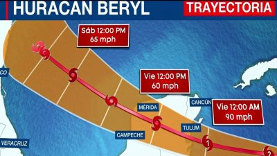 Huracán Beryl avanza hacia México con vientos máximos de 120 mph