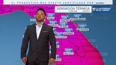 Lluvia sectorizada con sensación térmica en tres dígitos para la Florida