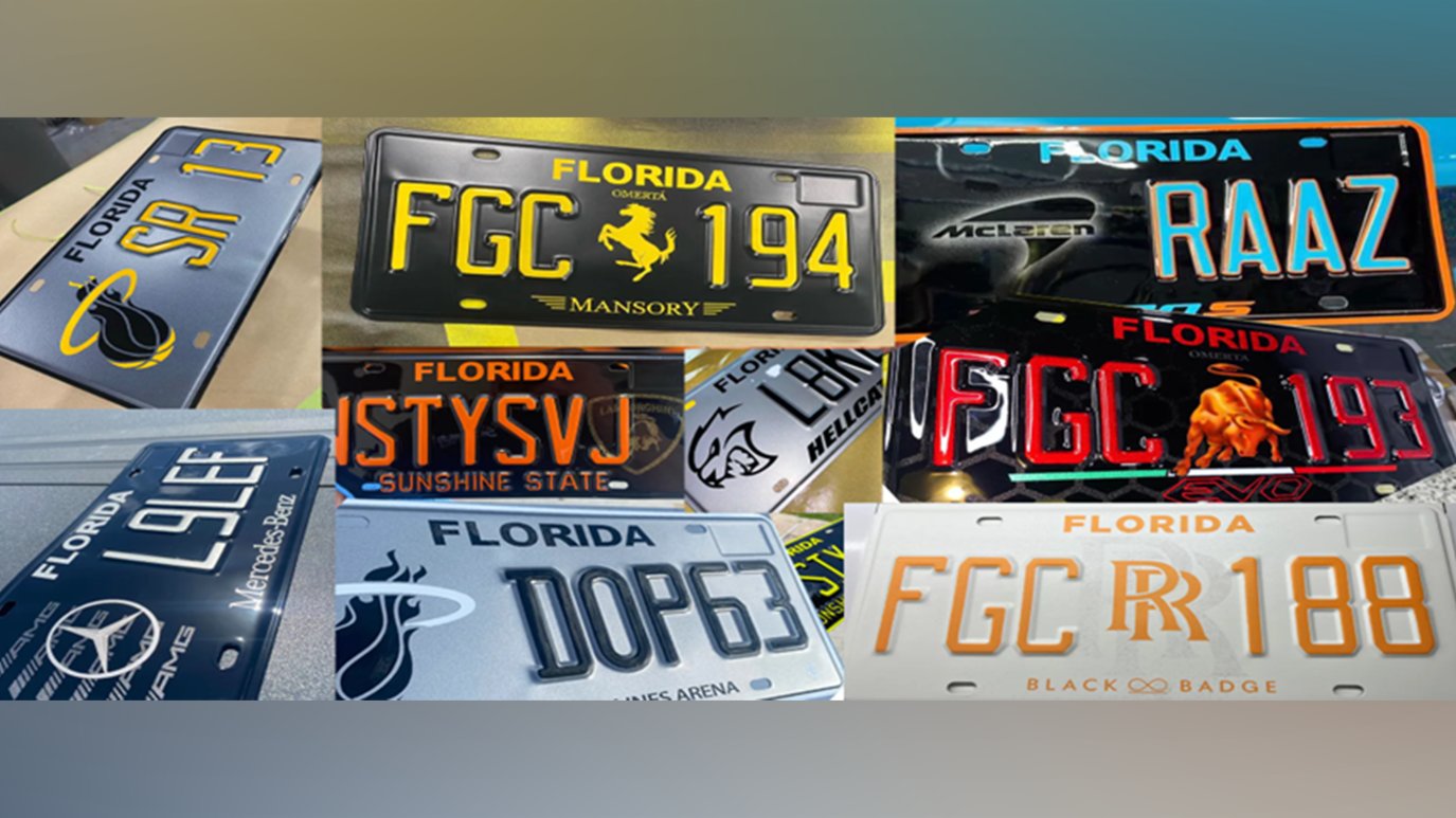 Florida anuncia medidas contra placas personalizadas ilegalmente ...