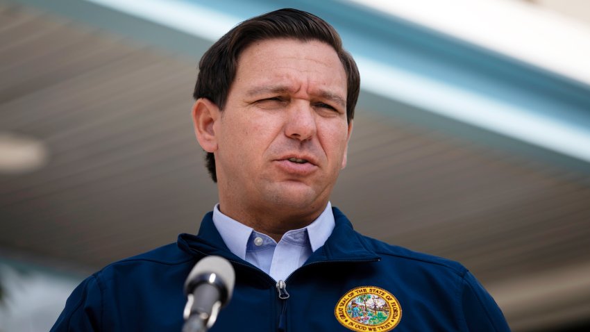 MIAMI, FL – AUGUST 29: Governor Ron DeSantis gives a briefing regarding Hurricane Dorian to the media at National Hurricane Center on August 29, 2019 in Miami, Florida. Hurricane Dorian is expected to become a Category 4 as it approaches Florida in the upcoming days. (Photo by Eva Marie Uzcategui/Getty Images)