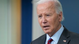 President Joe Biden speaks during a surprise appearance to take questions during the daily briefing at the White House in Washington, Friday, Oct. 4, 2024.