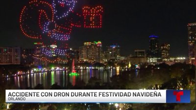 Falla durante show navideño de drones en Orlando deja a un niño herido