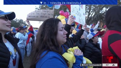 Venezolanos del centro de Florida protestaron de cara a la toma de posesión en Venezuela