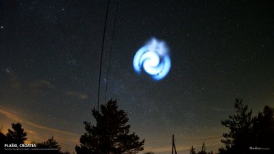 Increíbles imágenes de espiral de luz en el cielo; conoce la razón