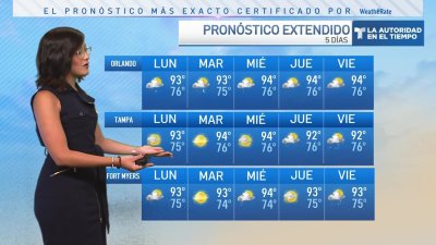 El Tiempo en la Bahía de Tampa y centro de Florida