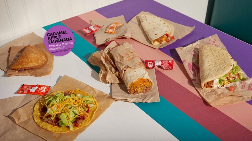 Starting October 31, the ‘60s Tostada, ‘70s Green Sauce Burrito, ‘80s Meximelt and ‘90s Gordita Supreme will hit menus, and starting November 21, the ‘00s Caramel Apple Empanada will join the menu, each for under $3* for a limited time.