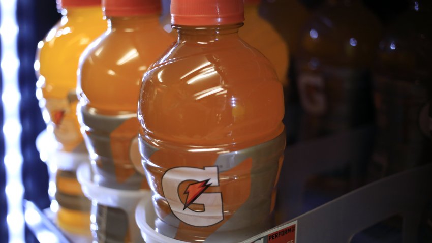 Bottles of PepsiCo Inc. brand Gatorade beverages for sale at a grocery store in Bagdad, Kentucky, U.S., on Friday, April 9, 2021.
